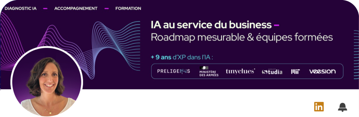 Bannière LinkedIn après le rebranding — cas client 1
